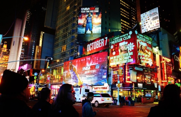 Times Square at Night by Yudhaprana Sugarda